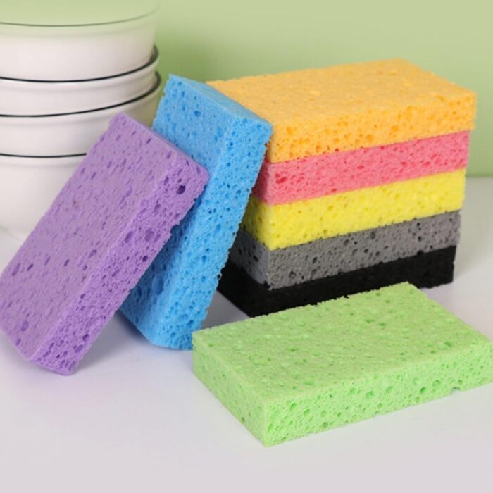 Набор губок для мытья посуды 8 шт 7 х 11 х 2 см черный Dawwoti