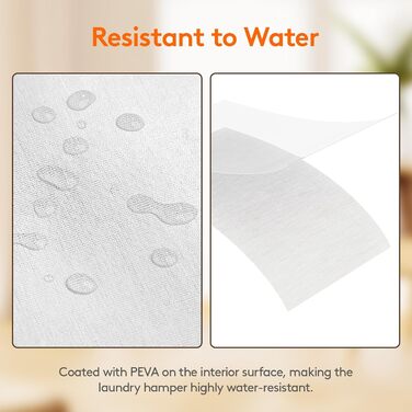 Кошик для білизни Lifewit з 2 предметів 80 л Мішок для білизни, Ящик для білизни Контейнер для білизни Збірник білизни Комод для білизни Кошики для білизни для квартири, гуртожитку, каравану Пральня, білий 2 x 80 л