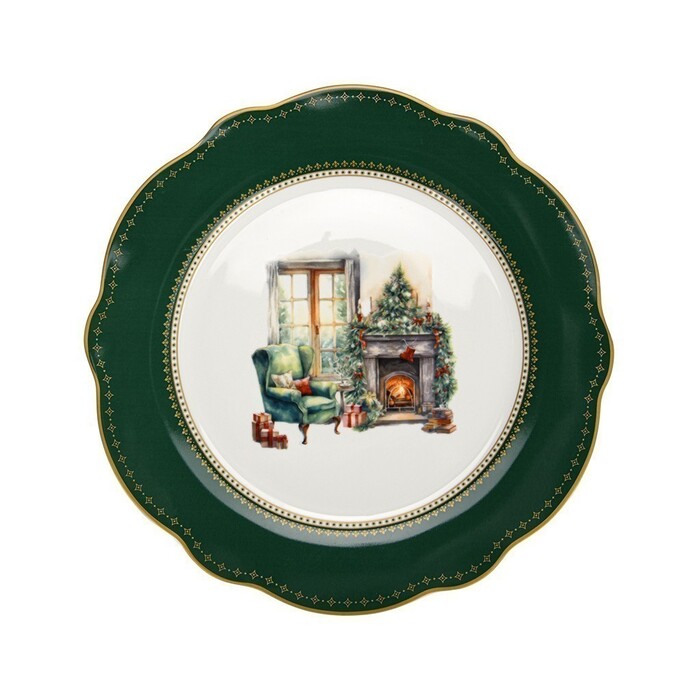 Тарелка Fissman 27 см CHRISTMAS EVE фарфор (13755)