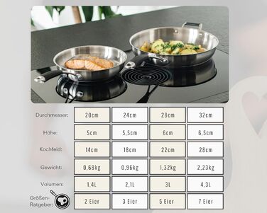 Сковорода з нержавіючої сталі 24 см, срібляста Pura DIVORY