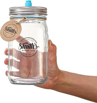 Стеклянные банки для консервации 2 шт 1 л Smiths Mason Jars
