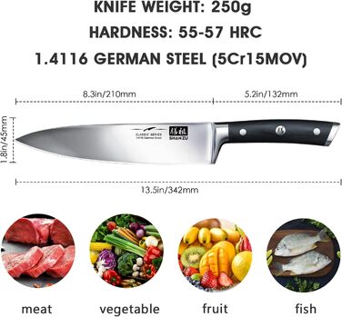 Кухарський ніж 20 см Classic SHAN ZU