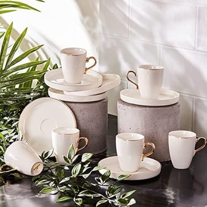 Набір чашок та блюдець для кави на 6 персон Pippo Espresso Karaca