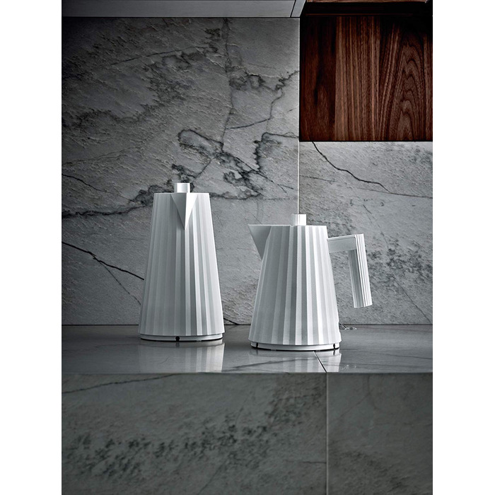 Електричний чайник 1 л, білий Plissé Alessi