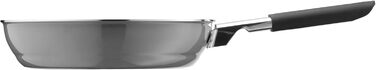 Індукційна мінеральна сковорода WMF Fusiontec 28 см, з ручкою, високотехнологічна кераміка, знімне термозахисне силіконове покриття, стійке до подряпин, (сіра, 24 см)