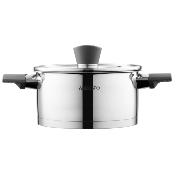 ARDESTO Каструля Gemini, скляна кришка, 2.1 л, нержавіюча сталь