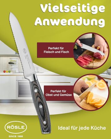 Ніж універсальний 13 см Wolfgrey Rosle