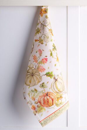 Набір з 3 багатоцільових кухонних рушників Maison d&39 Hermine Сільське Різдво зі 100 бавовни Барні рушники День подяки/Різдво (50 см x 70 см) (помаранчевий (ніжний) або нейтральний з помаранчевими акцентами)