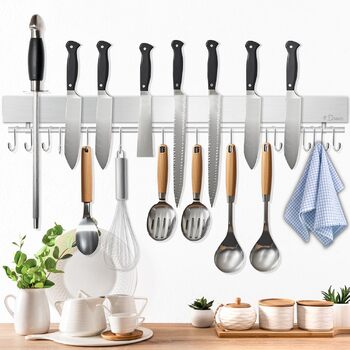 Магнітний тримач для ножів з 15 гачками 59 см Dmore