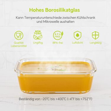 Набір скляні контейнери з кришками, 3 предмети, TUSEASY