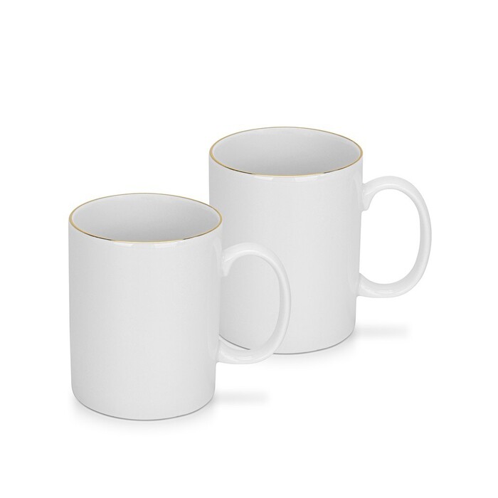 Набір з 2-х кухлів Fissman 350 мл FLOREE порцеляна (3664)