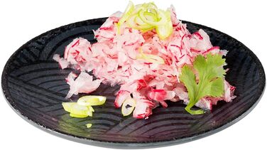 Тарілка меламінова 14,5 см, чорна з хвильовим декором DARK WAVE APS