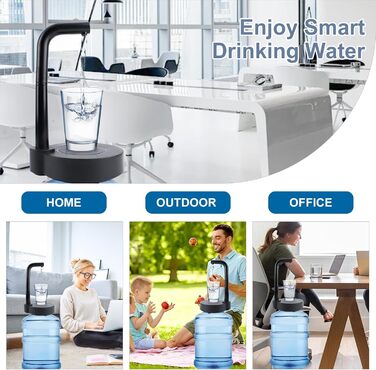 Диспенсер для води для 6-галонних пляшок чорний TBRFP