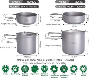 Титанові сковороди зі складними ручками Boundless Voyage