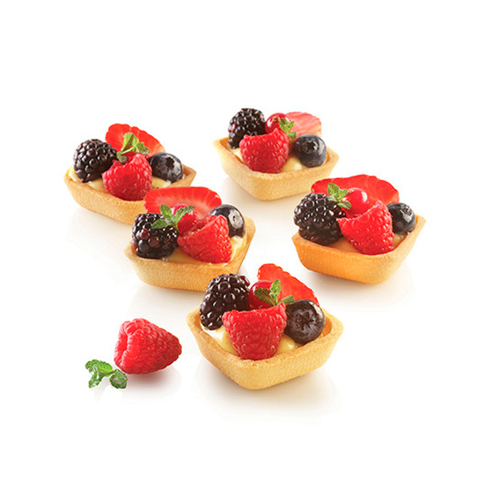 AIR PLUS 17 SQUARE Набір форм силіконових перфорованих 400х300 мм - 2 шт., 'квадрат' 50х50х20 мм