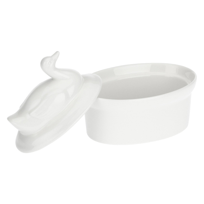 Форма для запікання з кришкою DUCK La Porcellana Bianca TERRINE, порцеляна, 16 x 11 см