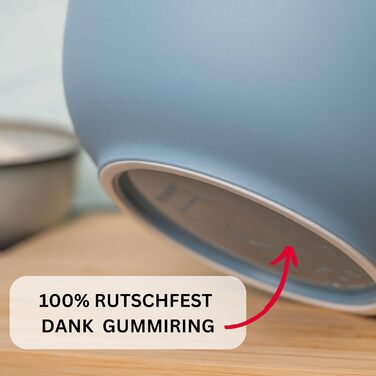 Миска для випічки Westmark 3,5 л - з носиком - кришка з двох частин - миска для змішування без бісфенолу А, нековзна та придатна для миття в посудомийній машині (червона/біла) (синя, без кришки)