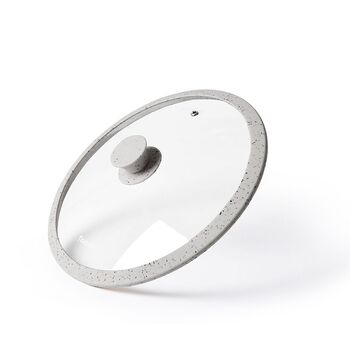 Кришка Fissman ARCADES 28 см з силіконовим ободом сірий (9998)