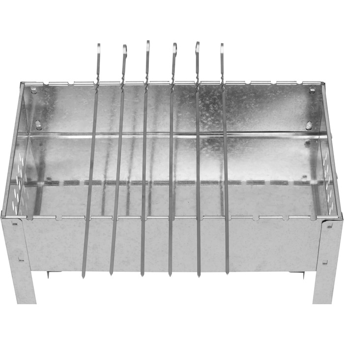 Портативний мангал включаючи 6 шампурів та решітку для гриля Grillpaul