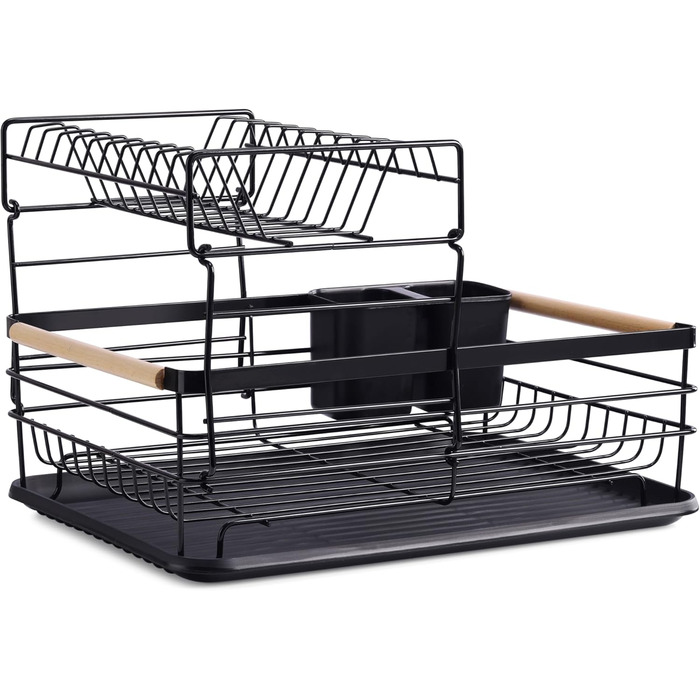 Сушилка для посуды 29 x 43 x 29 см, черная Navaris