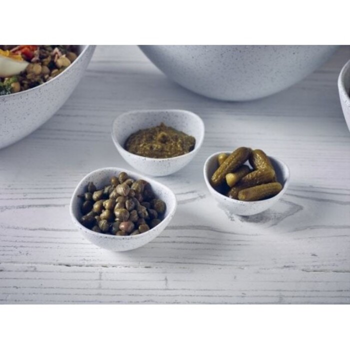 Соусник меламіновий 7.3*3.7 см, 70 мл, трикутний, білий, GenWare