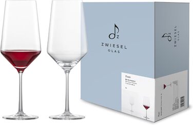 Бокал для белого вина Zwiesel Glas Sauvignon Blanc Pure (набор из 2 шт.), изящные бокалы для белого вина, бокалы для хрусталя Tritan, пригодные для мытья в посудомоечной машине, сделано в Германии (арт. No 122314) (бокал для красного вина Bordeaux (2 шт.)