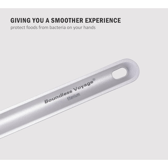 Безграничное путешествие На открытом воздухе Титановая ложка с длинной ручкой Spork Сверхлегкий кемпинг Полированная посуда Набор столовых приборов 2 шт. (Ti1510b)