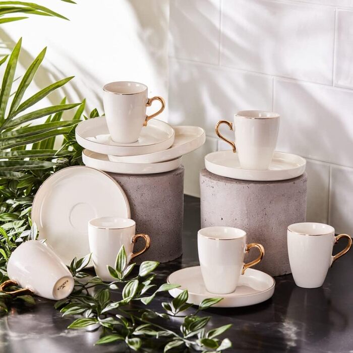 Набір чашок та блюдець для кави на 6 персон Pippo Espresso Karaca