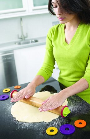 Скалка регульована різнобарвна Adjustable Rolling Pin Joseph Joseph