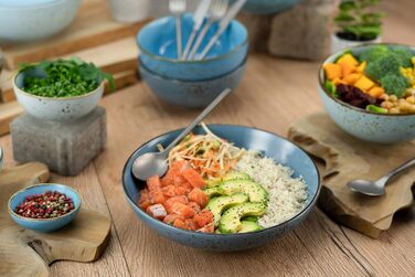 Набір керамічних мисок, 4 предмети, блакитний Aqua Nature Collection Creatable