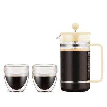 Френч-прес банановий і 2 чашки, набір 3 предмета, Bistro Bodum