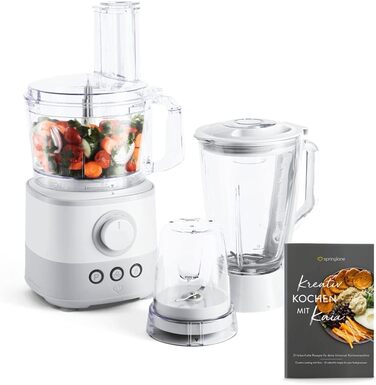 Кухонный комбайн 1000 Вт, 1,5 л, вкл. 4 режущих диска Springlane Kitchen