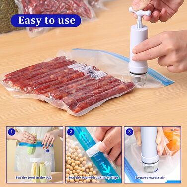 Вакуумні пакети 10 пакетів з насосом 22 x 28 см leyomgamz