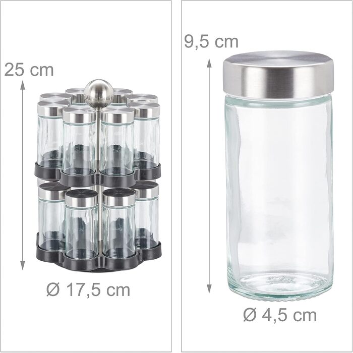 Карусель на 16 баночек для специй Relaxdays
