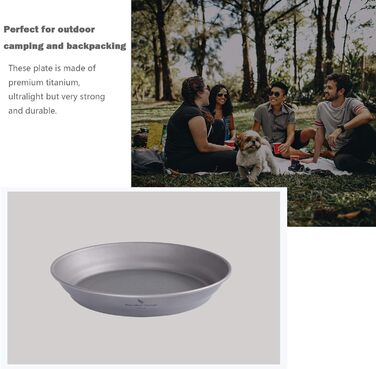 Мл Титановые миски Тарелка Сверхлегкая одностенная чаша Тарелка На открытом воздухе Посуда для кемпинга Кухонная утварь с сумкой для переноски Ti1107T (Ti1108T Plate S.), 800