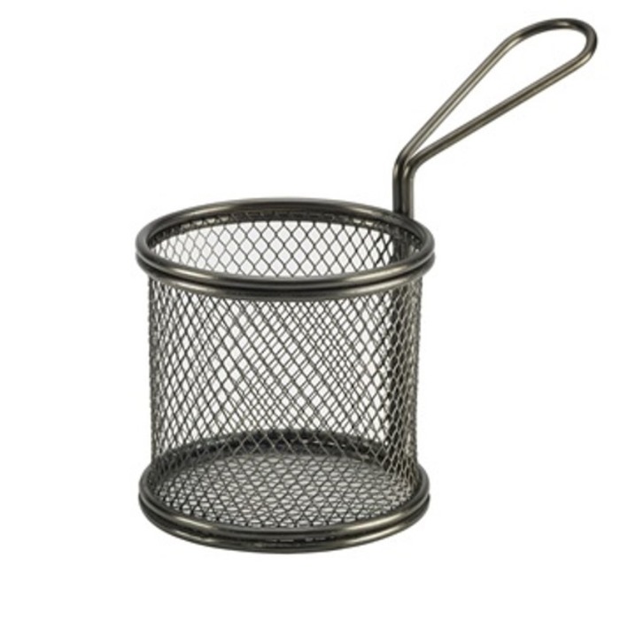 Корзинка круглая 9.3*9 см, черная, GenWare