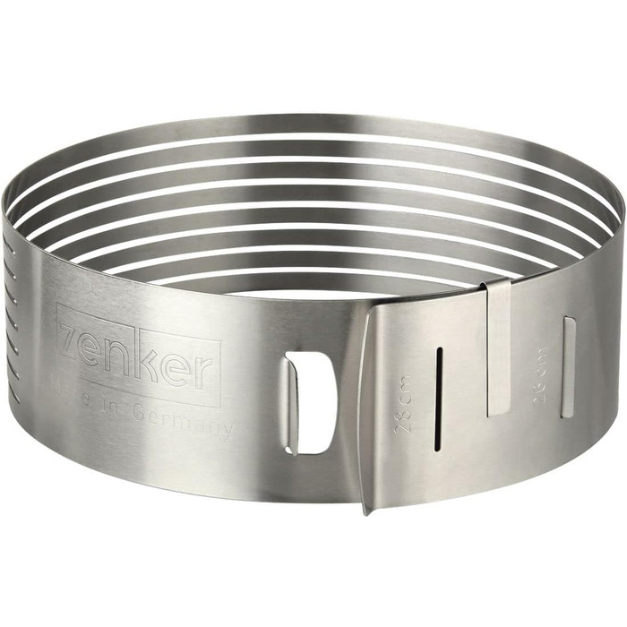 Нож для резки торта Zenker 7705, кондитерская Ø26 / 28 см, набор для торта с ножом для торта и подемным основанием для торта, аксессуары для торта из нержавеющей стали, количество 1 x набор из 3 шт. , цвет серебристый (приспособление для нарезки торта)