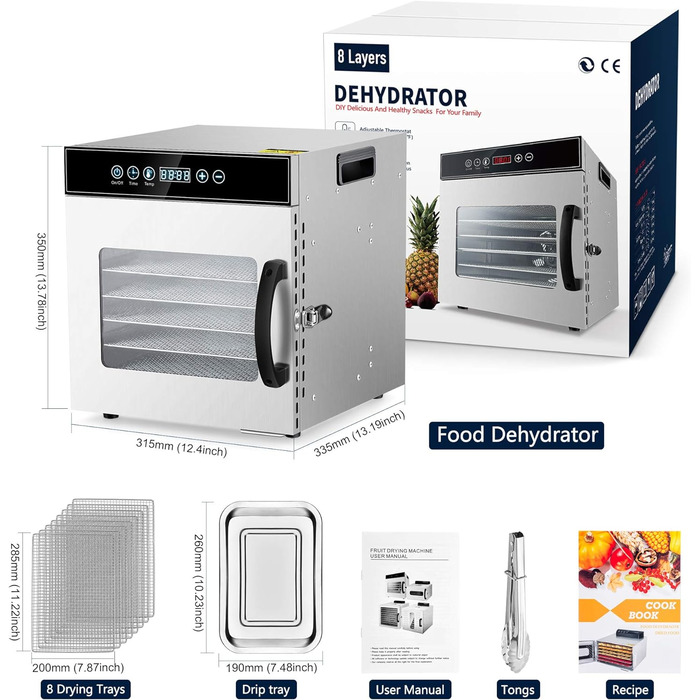 Дегидратор на 8 полок, 500 Вт Kwasyo