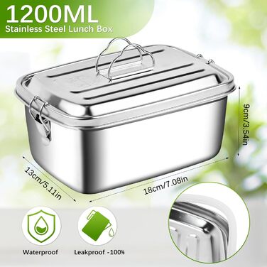 Ланч-бокс металевий 1,2 л WuGU