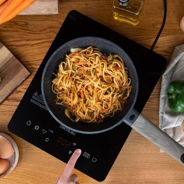 Плита индукционная 2000 Вт портативная Full Crystal Onyx Cecotec