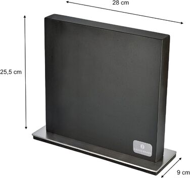 Магнітний ножовий блок, двосторонній, надзвичайно сильний магніт, твердий чорний лакований гумове дерево Каучукове дерево чорний, 78145