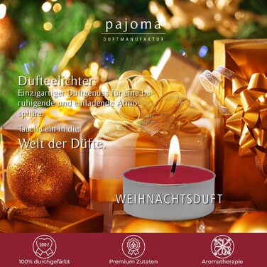 Ароматичних чайних свічок 3x30 шт. ароматичні свічки багато ароматів на вибір висота 1,5 см, Ø 3,5 см (різдвяний аромат, 12 x 6 шт. у упаковці), 90