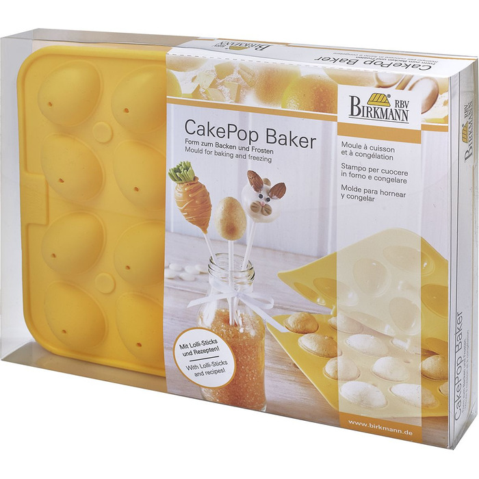 Форма для випічки у вигляді великодніх яєць, 24,5 x 17,5 x 4,5 см, жовта, RBV Birkmann