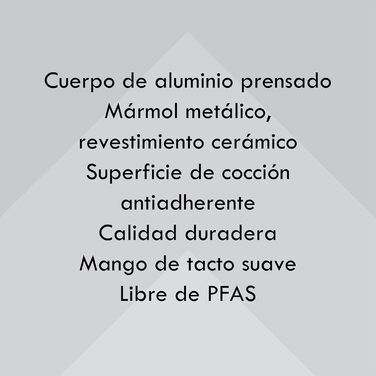 Каструлі Progress, каструлі з антипригарним покриттям з металу, мармуру та кераміки, легкий алюмінієвий екструзійний матеріал - Підходять для всіх типів плит, крім індукційних варильних поверхонь, каструлі можна мити в посудомийній машині (каструлі, 2,3 л