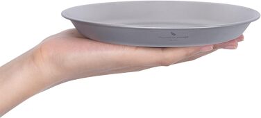 Титановая тарелка Чаша Кемпинг Набор посуды Легкая уличная кухонная утварь Портативный дорожный поднос для пикника Тарелка Чашка Прочные столовые приборы с сумкой для переноски (Ti1111T-Plate)