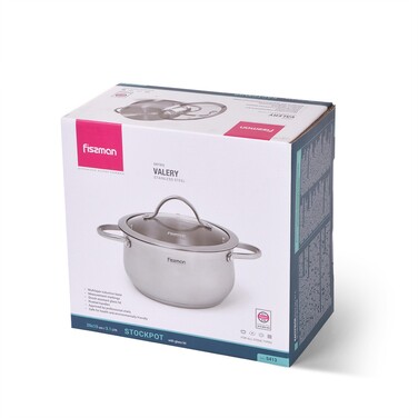 Кастрюля со стеклянной крышкой 20 см 3,1 л VALERY Fissman