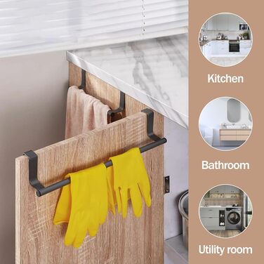 Тримачів для рушників з 6 гачками чорний AGGKY