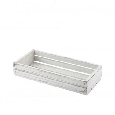 Ящик белый деревянный 25x12x5 см, GenWare