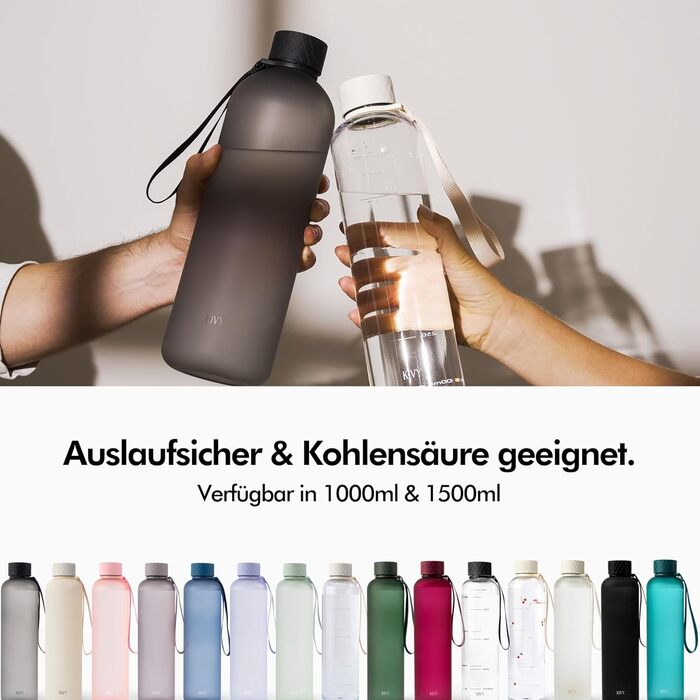 Пляшка для води 1,5 л тританова, біле-золото KIVY