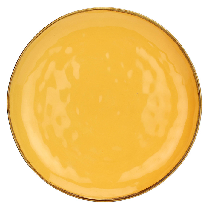 Блюдо сервировочное круглое Rose&Tulpani Milano CONCERTO OCRA, керамогранит, охра, диам. 32 см